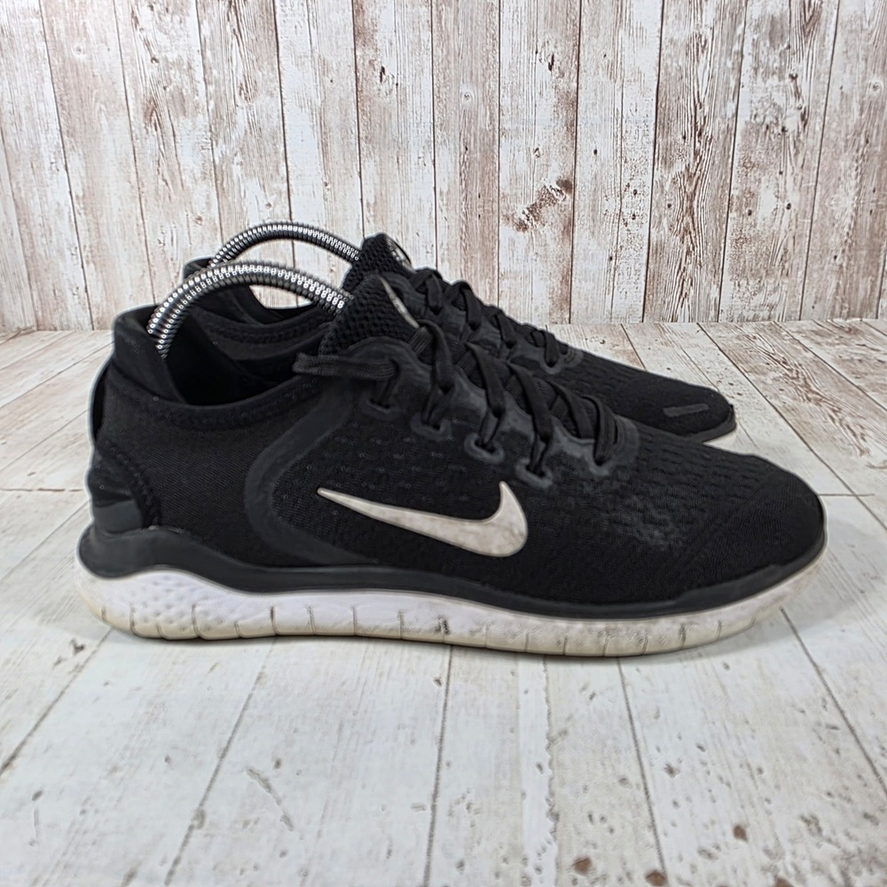 Nike Free RN 2018 Womens Running Shoes Black White 942837-001 Size 8.5